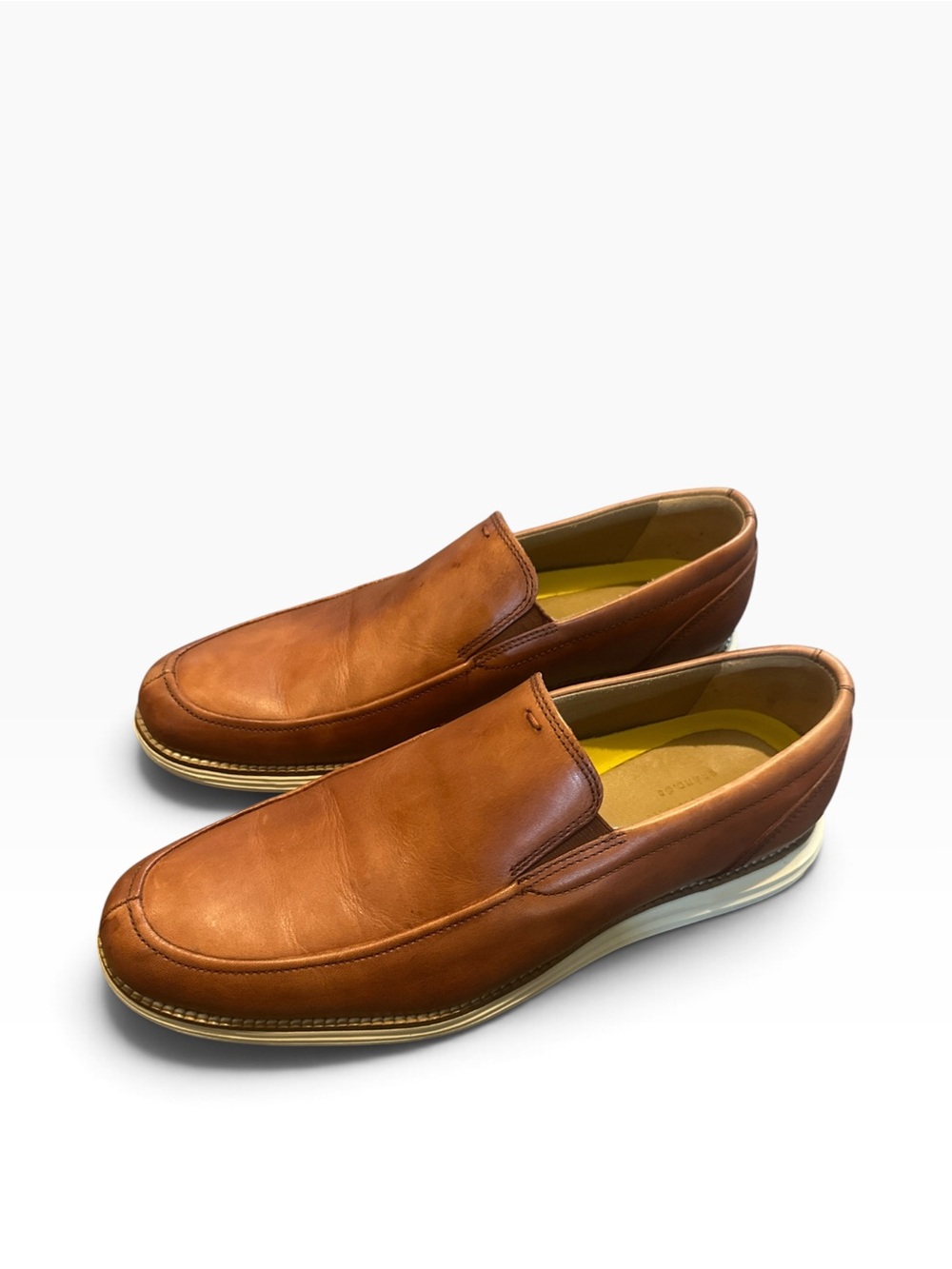Cole Haan Grand.OS Loafers Comfort Shoes Brown Leather C20744 Mens Size 10